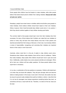 Children's Mistakes: Writing Task Discussion