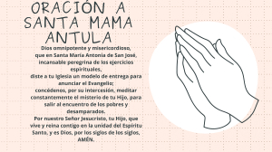 Oraci&oacute;n a Santa Mama Antula