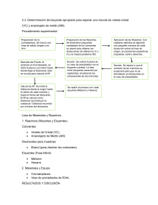 Cromatograf&iacute;a en capa fina: Separaci&oacute;n de colorantes