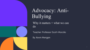 Anti-Bullying Advocacy: Why It Matters & What We Can Do