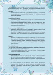 Chemistry of Blended Dry Gin: Botanical Extraction & Flavor