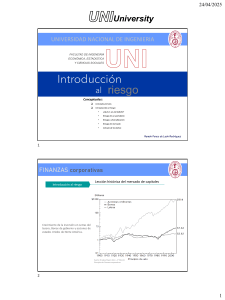 Introducci&oacute;n al riesgo: Finanzas corporativas