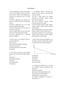 Unit 1 Economics Practice Test