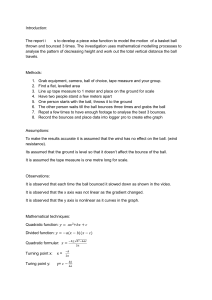 Mathematical Modelling of a Bouncing Basketball