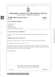 2025 November Paper 1 Maths 6042