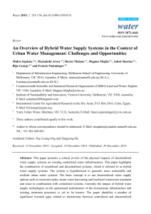 Hybrid Water Supply Systems: Urban Water Management Review