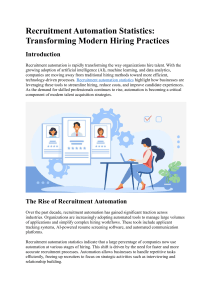 Recruitment Automation Statistics: Modern Hiring Practices