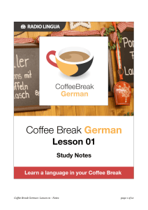 Coffee Break German Lesson 01 Study Notes: Learn Basic German Greetings