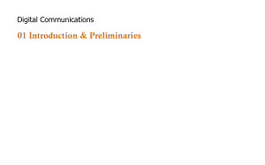 Comunicaciones Digitales: Introducci&oacute;n y Preliminares