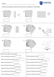 Elementary Math Worksheet: Place Value & Addition
