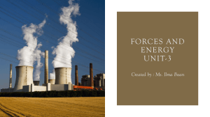 Forces and Energy Unit 3: Physics Lesson
