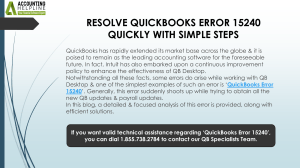 QuickBooks Error 15240: Simple Solutions