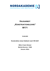 Konstruktion eines Hubtisches nach VDI 2221 - Hausarbeit