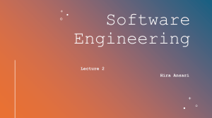 Software Engineering Lecture 2: Layers, Process Models, and Umbrella Activities