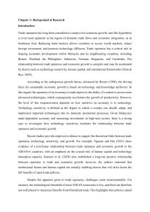 Trade Openness and Economic Growth in ASEAN: A Sectoral Analysis