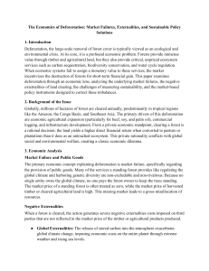 Economics of Deforestation: Market Failures & Policy Solutions