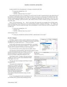 Javadoc Comments and Javadoc in Java