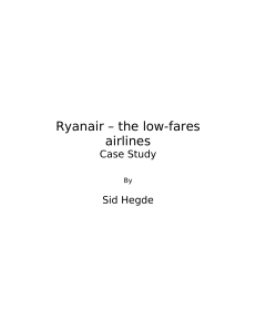 Ryanair Low-Fares Airline Case Study