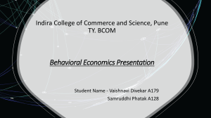 Behavioral Economics Presentation: India's Education & Skill Development