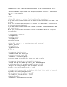 ECON3395 Ch12 Practice: Serial Correlation & Heteroskedasticity