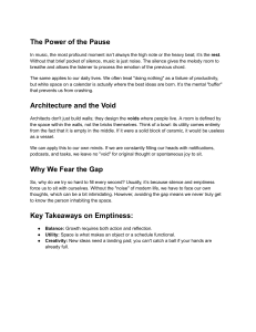 The Power of the Pause: Embracing Silence for Creativity and Growth