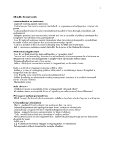 IR in the Global South: Decolonization & Resistance