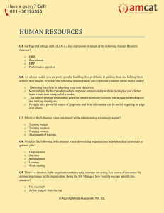Human Resources Exam Questions