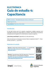 Gu&iacute;a de estudio 4: Capacitancia