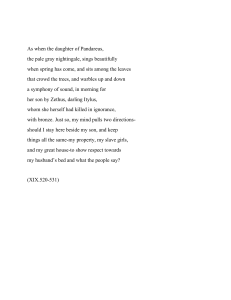Odyssey Passage: Nightingale Metaphor (XIX.520-531)