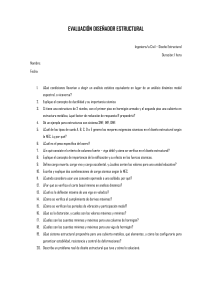 Examen Dise&ntilde;ador Estructural: Preguntas y Respuestas
