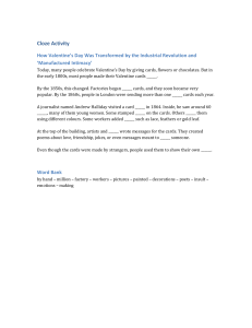 Valentine's Day History: Industrial Revolution Worksheet