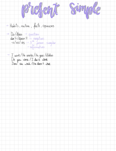Present Simple English Grammar Lesson