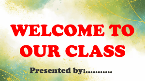 Unit 10: Planet Earth Lesson 1 - Getting Started