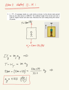 Physics Exam: Elevator Scale Problem
