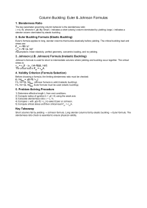 Column Buckling: Euler & Johnson Formulas Guide