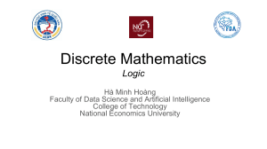 Discrete Mathematics: Logic Lecture Notes