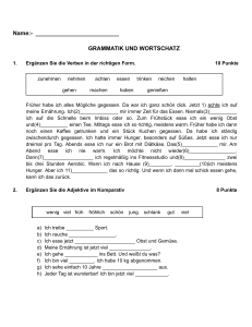 Grammatik und Wortschatz &Uuml;bungen f&uuml;r Deutschlernen