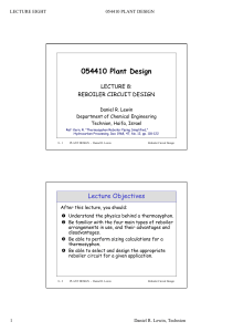 Reboiler Circuit Design Lecture Notes