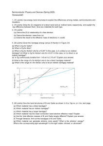 Semiconductor Physics Homework Assignment