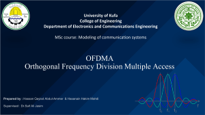 OFDMA: Orthogonal Frequency Division Multiple Access