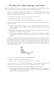 Physics Problem Set: Work, Energy, and Power
