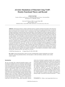 Ab-Initio Simulations with VASP: DFT and Beyond