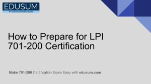 LPI 701-200 Certification Preparation Guide