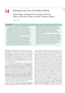 Menopause and Care of the Mature Woman: Hormone Therapy & Treatment