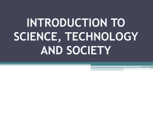 Introduction to Science, Technology and Society