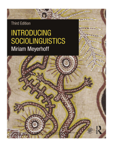 Introducing Sociolinguistics Third Edition Textbook