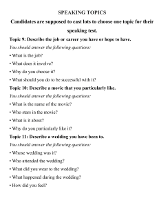 Speaking Topics for Language Test Preparation