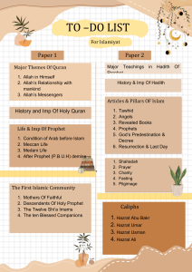 Islamiyat Study Guide: Quran, Hadith, & Prophet's Life