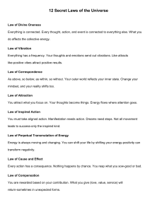 12 Secret Laws of the Universe: Metaphysical Principles
