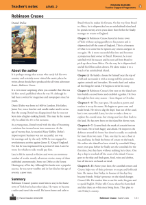 Robinson Crusoe Teacher's Notes Penguin Readers Level 2
